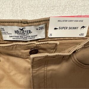 Hollister Tan Curvy High-Rise Super Skinny Pants